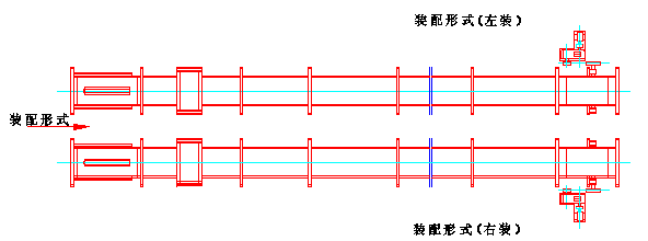 MS16--MS25型埋刮板输送机 装配形式(右装)