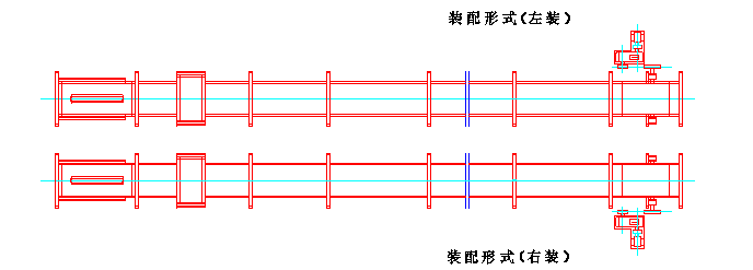 MS32-- MS40型埋刮板输送机装配形式(右装)